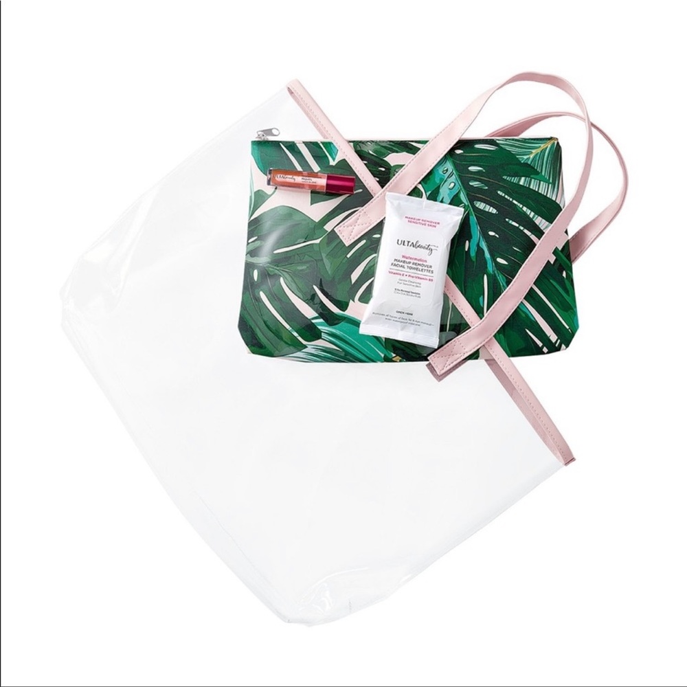 Clear ulta beach tote with accessory bag